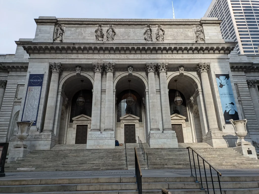 Itinerario y guía de viaje ruta de viaje de 10 días en Nueva York Biblioteca Pública de Nueva York