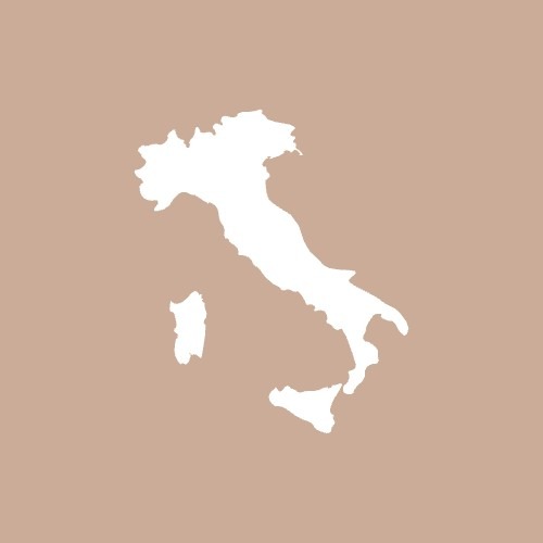 Silueta del mapa de Italia