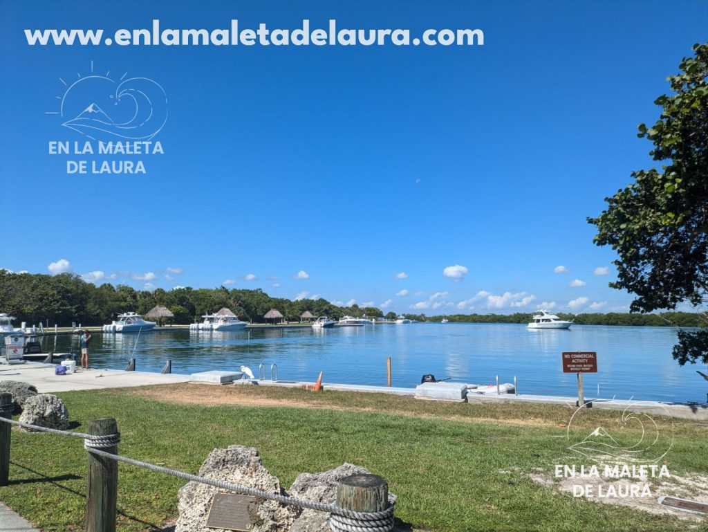 Barcos amarrados en un puerto de aguas tranquilas en Key Biscayne